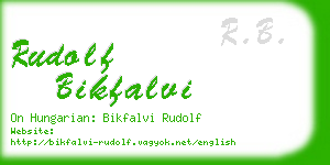 rudolf bikfalvi business card